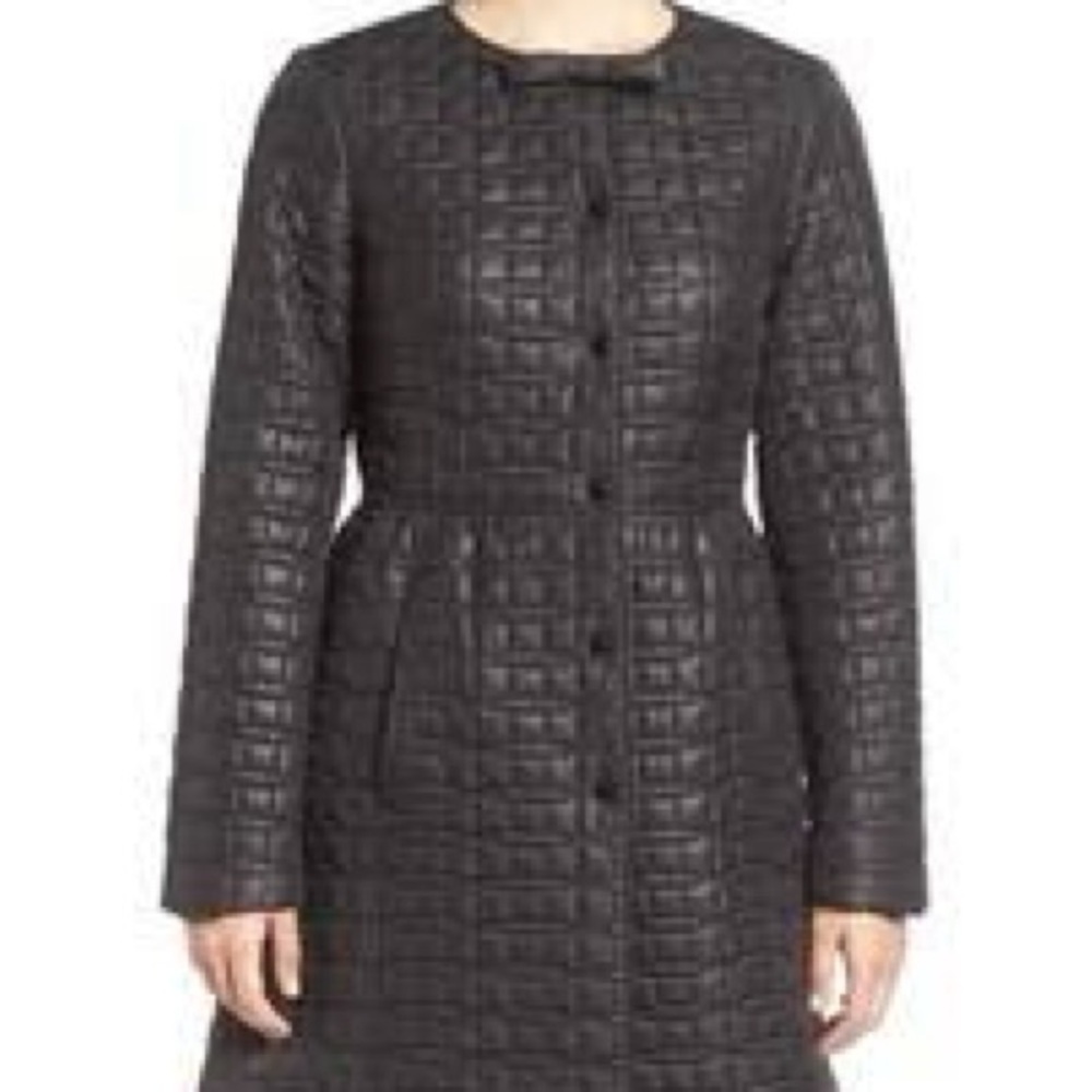 Elegant Black Quilted Women's Coat